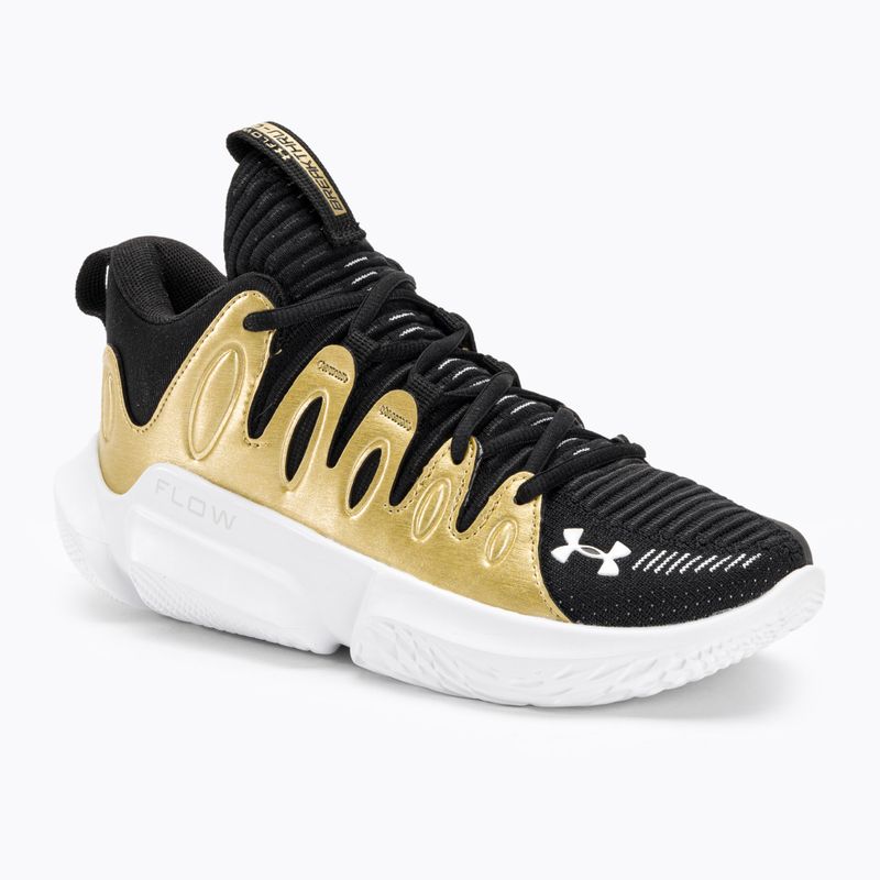 Under Armour Damen Basketball Schuhe W Flow Breakthru 4 schwarz/metallic gold/weiß