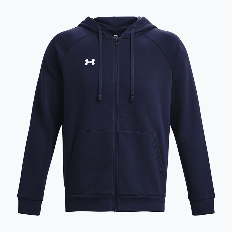 Training Sweatshirt Hoodie Herren Under Armour Rival Fleece FZ midnight navy/white 5