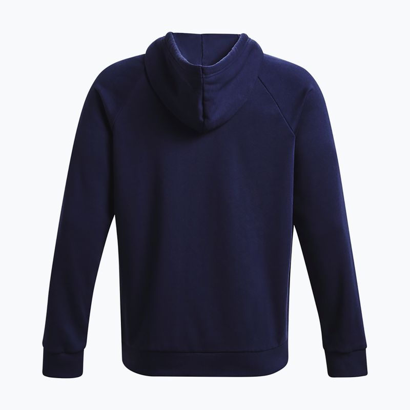 Hoodie Sweatshirt Herren Under Armour Rival Fleece Logo HD midnight navy/white 6