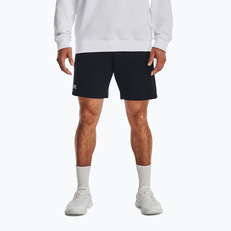 Under Armour Rival Fleece Herren Trainingsshorts schwarz/weiß