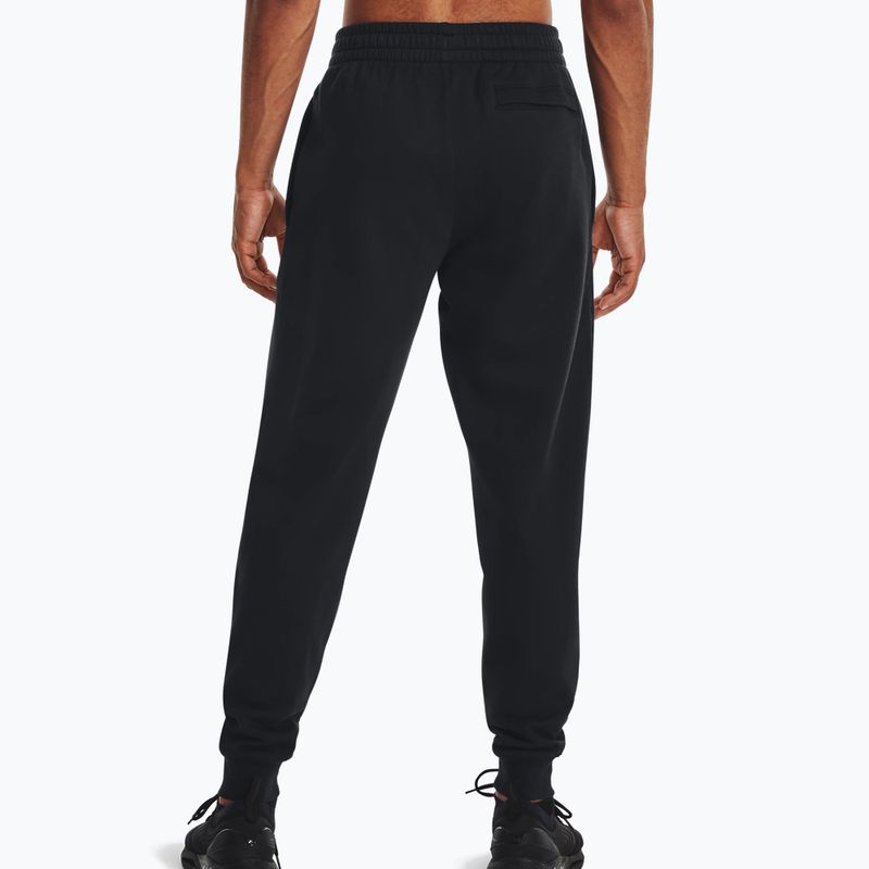 Under Armour Herren Trainingshose Rival Fleece Jogger schwarz/weiß 2