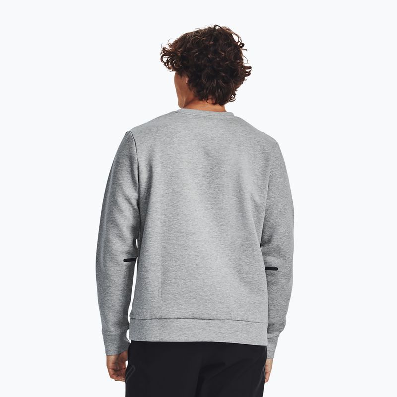 Herren Sweatshirt Under Armour Unstoppable Fleece Crew mod gray/black 3