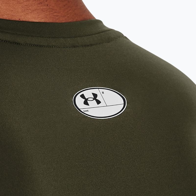 Under Armour HG Armour Comp SS Herren Trainings-T-Shirt marine von grün/weiß 3