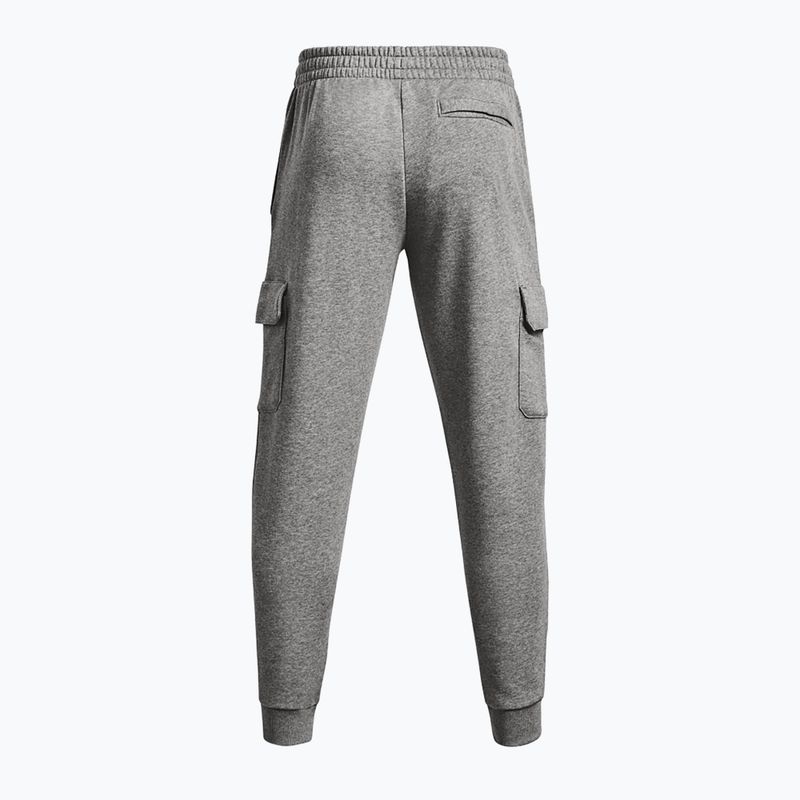 Hose Herren Under Armour Rival Fleece Cargo Jogger castlerock light heather / white 6