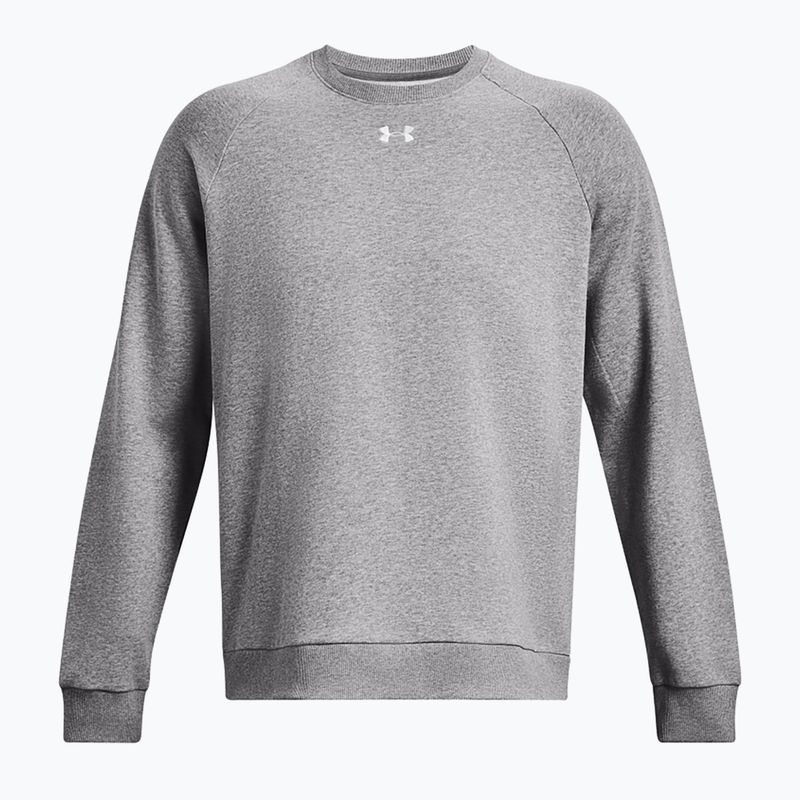 Herren Under Armour Rival Fleece Crew Kapuzenpulli castlerock light heather/white 5