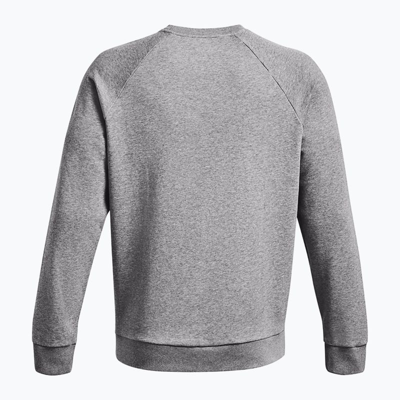 Herren Under Armour Rival Fleece Crew Kapuzenpulli castlerock light heather/white 6