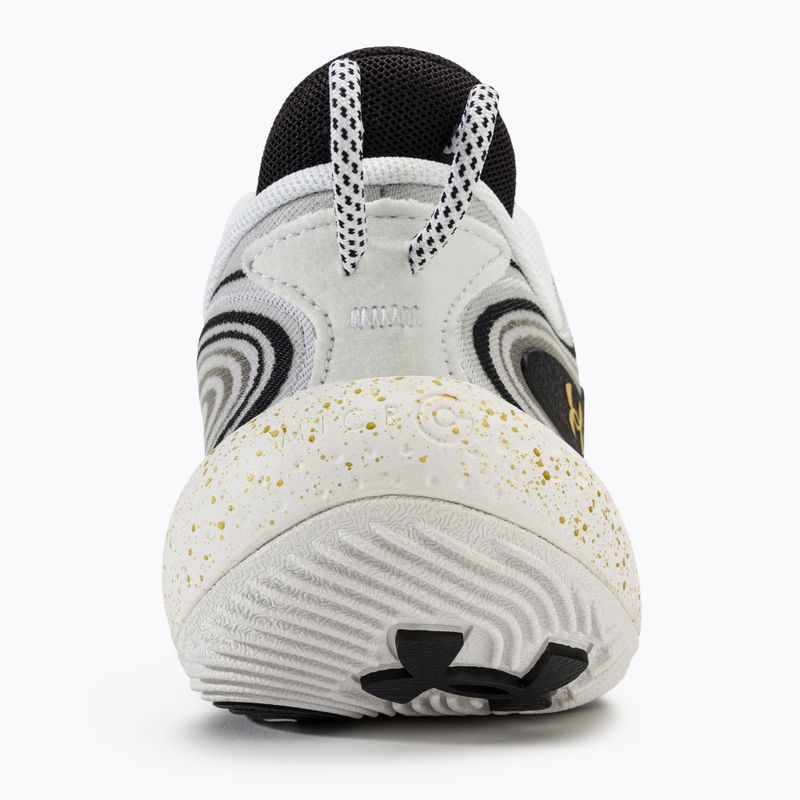 Under Armour Spawn 6 Basketball Schuhe weiß/schwarz/metallic gold 6