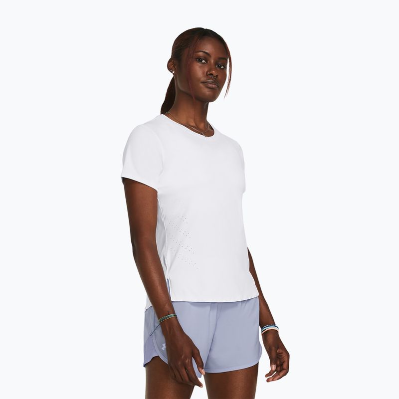 Under Armour Laser weiß/reflektierendes Laufshirt für Frauen