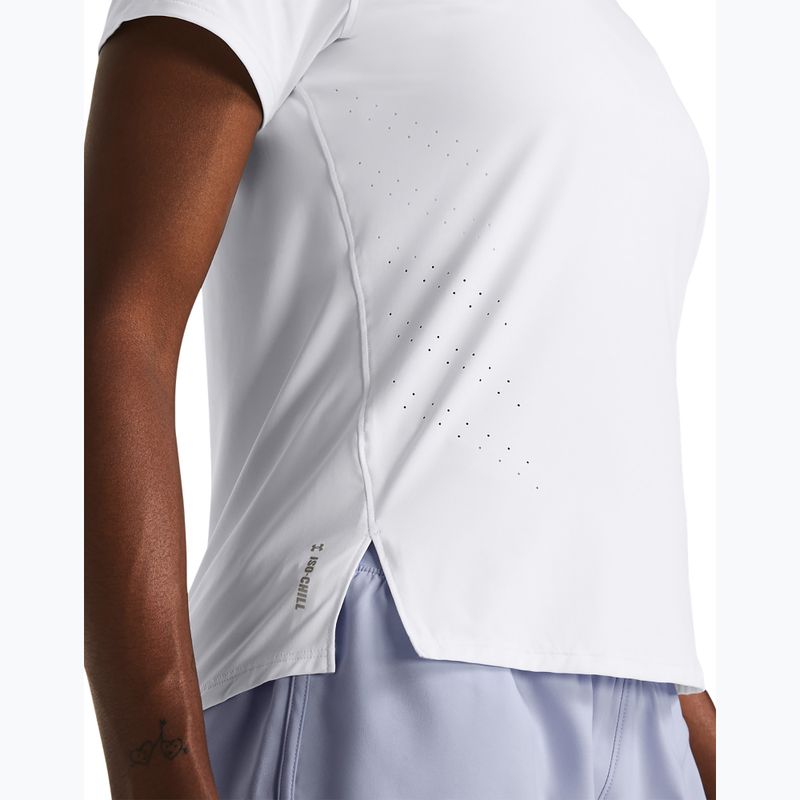 Under Armour Laser weiß/reflektierendes Laufshirt für Frauen 3