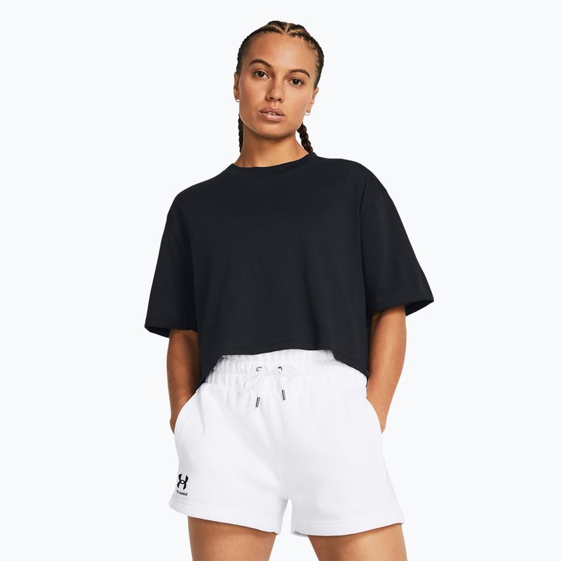 Under Armour Campus Boxy Crop schwarz/weiß Damen Trainings-T-Shirt