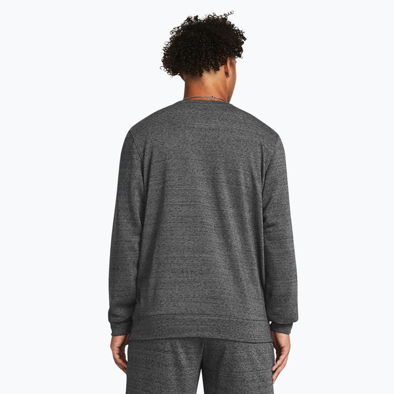 Männer unter Rüstung Rival Terry Lc Crew Kapuzenpullover castlerock Licht heather/onyx weiß 2