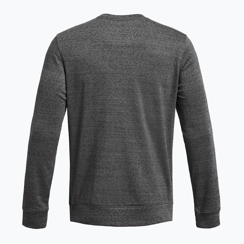 Männer unter Rüstung Rival Terry Lc Crew Kapuzenpullover castlerock Licht heather/onyx weiß 4