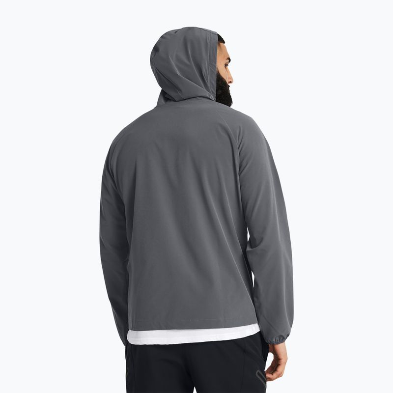 Herren Under Armour Stretch Woven Windbreaker Jacke pitchgrau/schwarz 2
