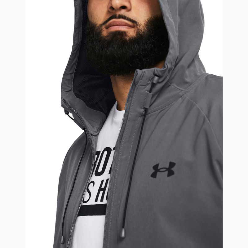Herren Under Armour Stretch Woven Windbreaker Jacke pitchgrau/schwarz 3