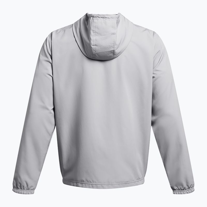 Herren Under Armour Sportstyle Windbreaker Jacke mod grau/castlerock/weiß 4