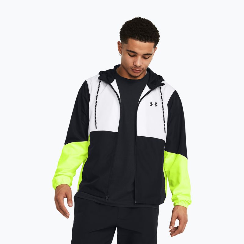 Trainings Jacke Herren Under Armour Legacy Windbreaker black/high-vis yellow/black