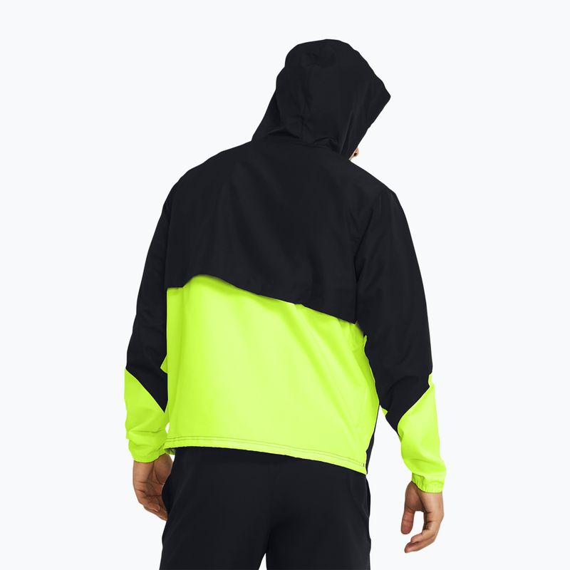 Trainings Jacke Herren Under Armour Legacy Windbreaker black/high-vis yellow/black 2