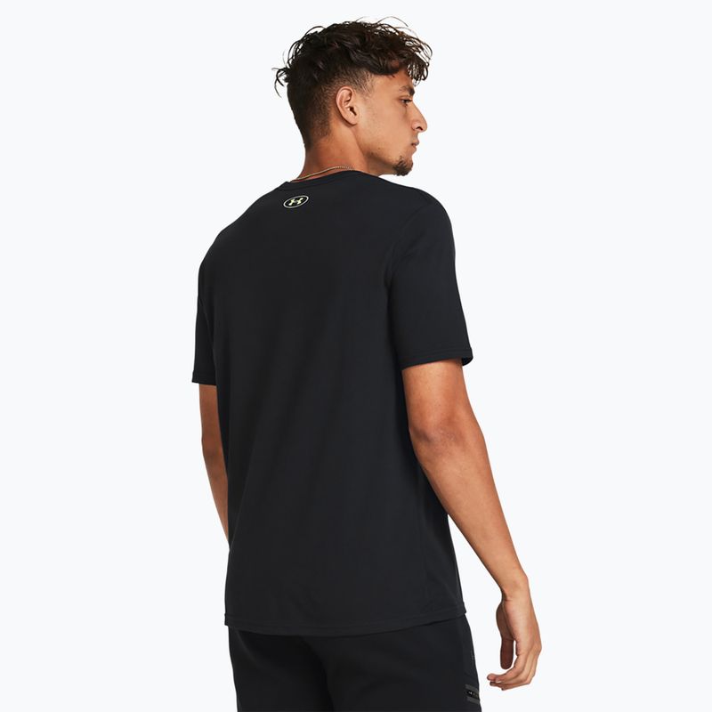 Herren Under Armour Boxed Sportstyle T-Shirt schwarz/hoch visuell gelb 2