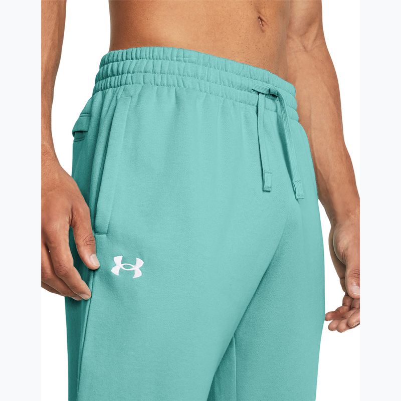 Under Armour Herren Rival Fleece Jogger radial türkis/weiß Hose 4