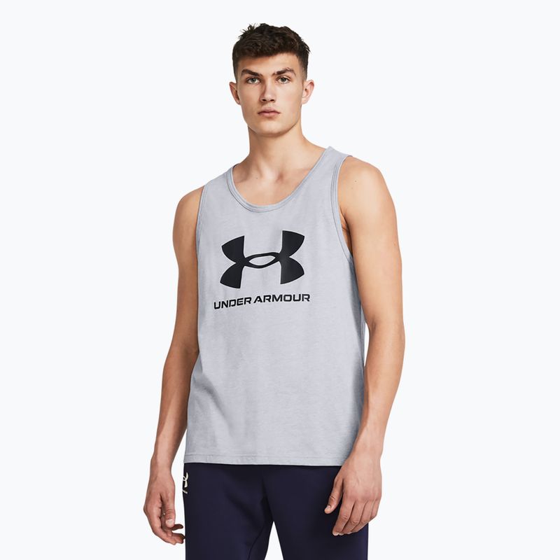 Tank Top Herren Under Armour Sportstyle Logo steel light heather/black