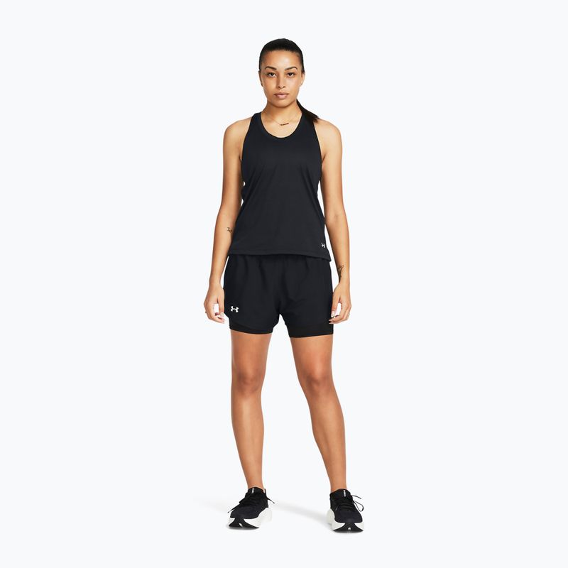 Under Armour Fly By 2in1 Damen Laufshorts schwarz/schwarz/reflektierend 2