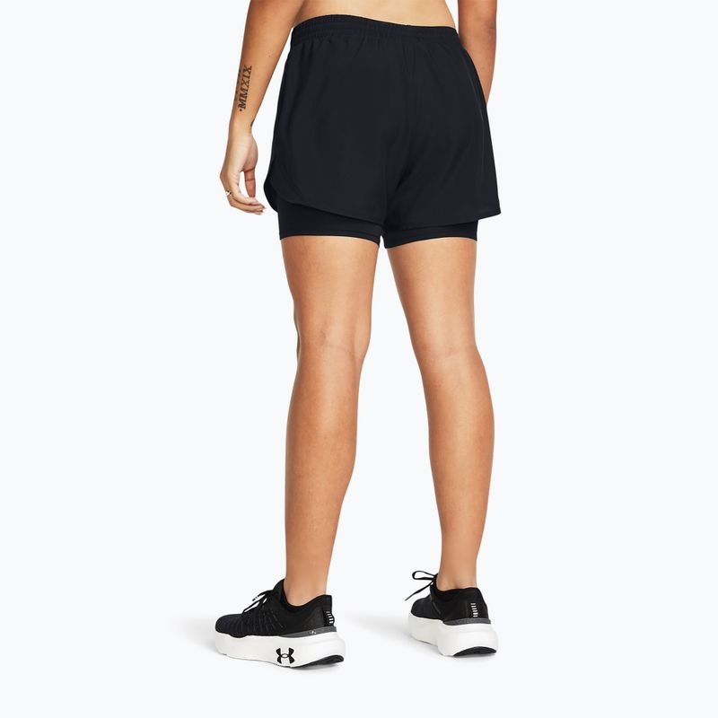 Under Armour Fly By 2in1 Damen Laufshorts schwarz/schwarz/reflektierend 3