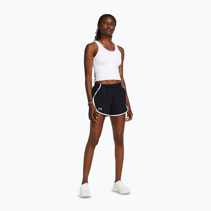 Under Armour Fly By 3" Damen Laufshorts schwarz / weiß / reflektierend 2