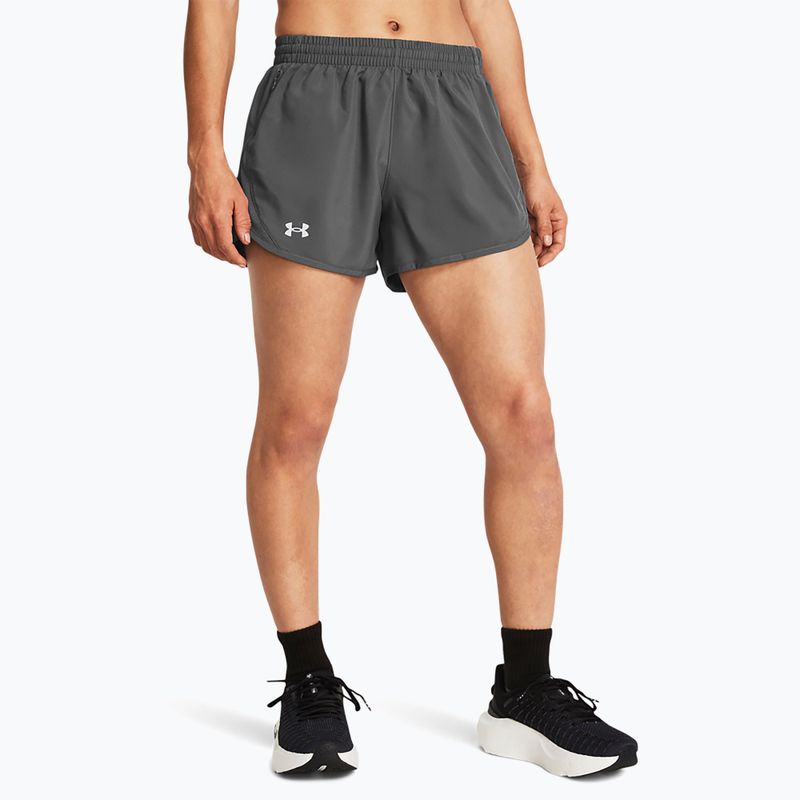 Damen Laufshorts Under Armour Fly By 3" castlerock/castlerock/reflektierend