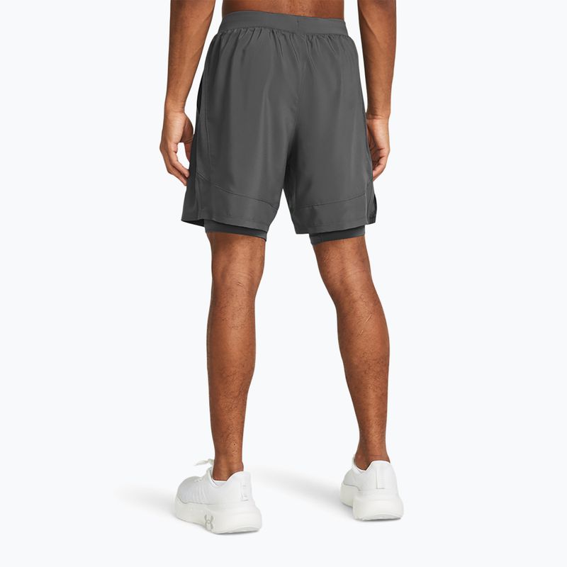 Laufshorts Herren Under Armour Launch 7" 2IN1 castlerock/castlerock/reflective 3