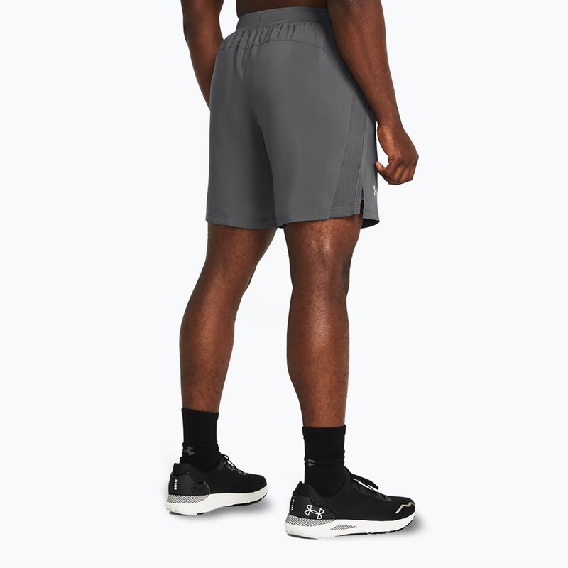 Herren Under Armour Launch 7" castlerock/castlerock/reflektierende Laufshorts 3