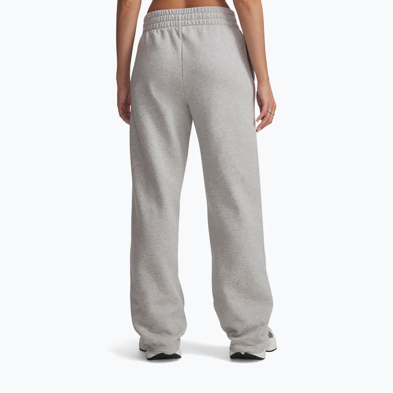 Damenhose Under Armour Rival Fleece Straight Mod gray light heather/white 3