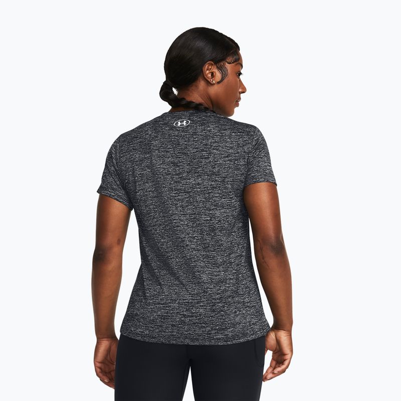 Under Armour Tech V-Twist schwarz/weißes Trainings-T-Shirt für Frauen 2