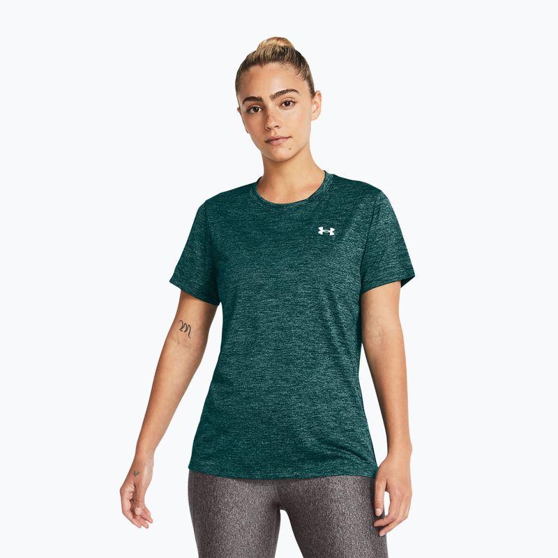 Under Armour Tech C-Twist hydro teal/weiß Damen Training T-Shirt