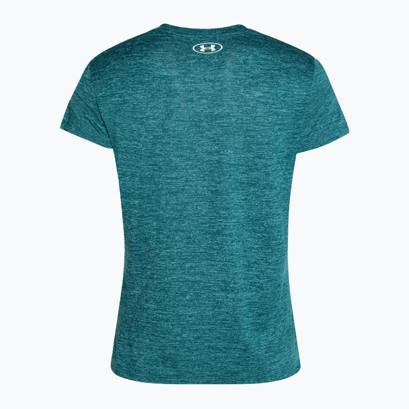 Under Armour Tech C-Twist hydro teal/weiß Damen Training T-Shirt
