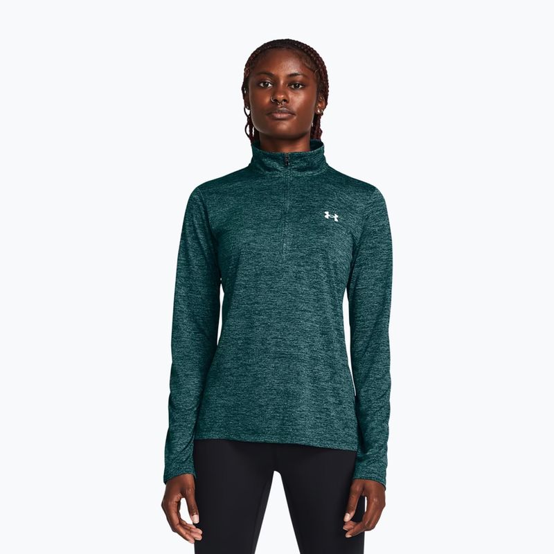 Frauen unter Armour Tech 1/2 Zip-Twist hydro teal / weiß Sweatshirt