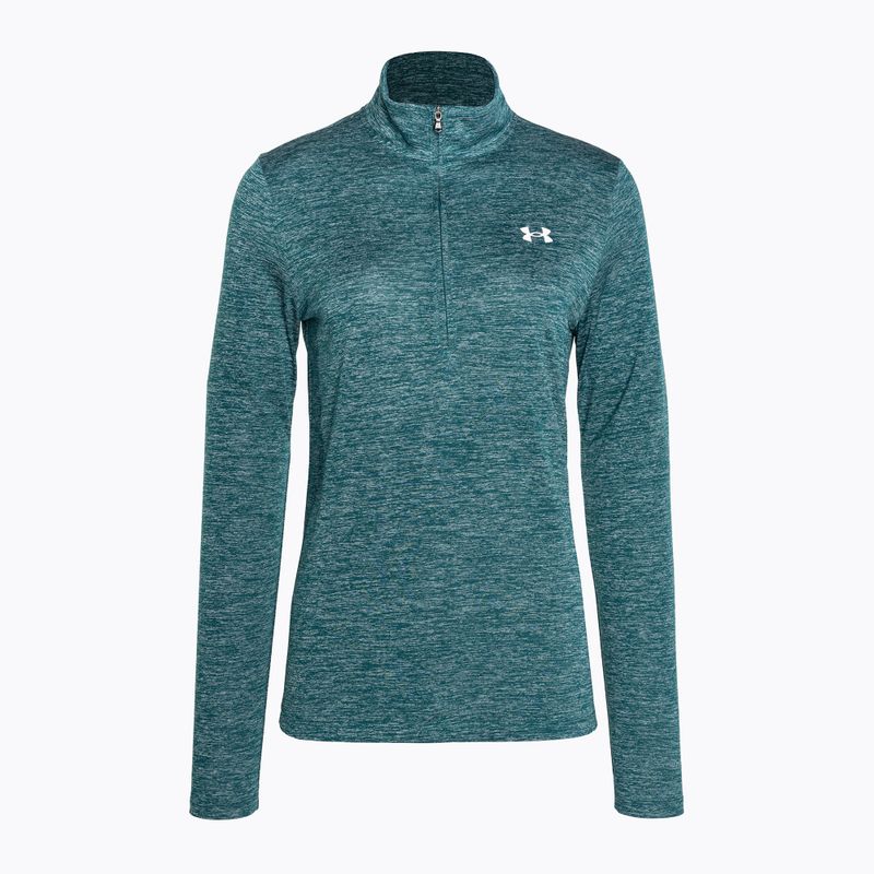 Frauen unter Armour Tech 1/2 Zip-Twist hydro teal / weiß Sweatshirt 3