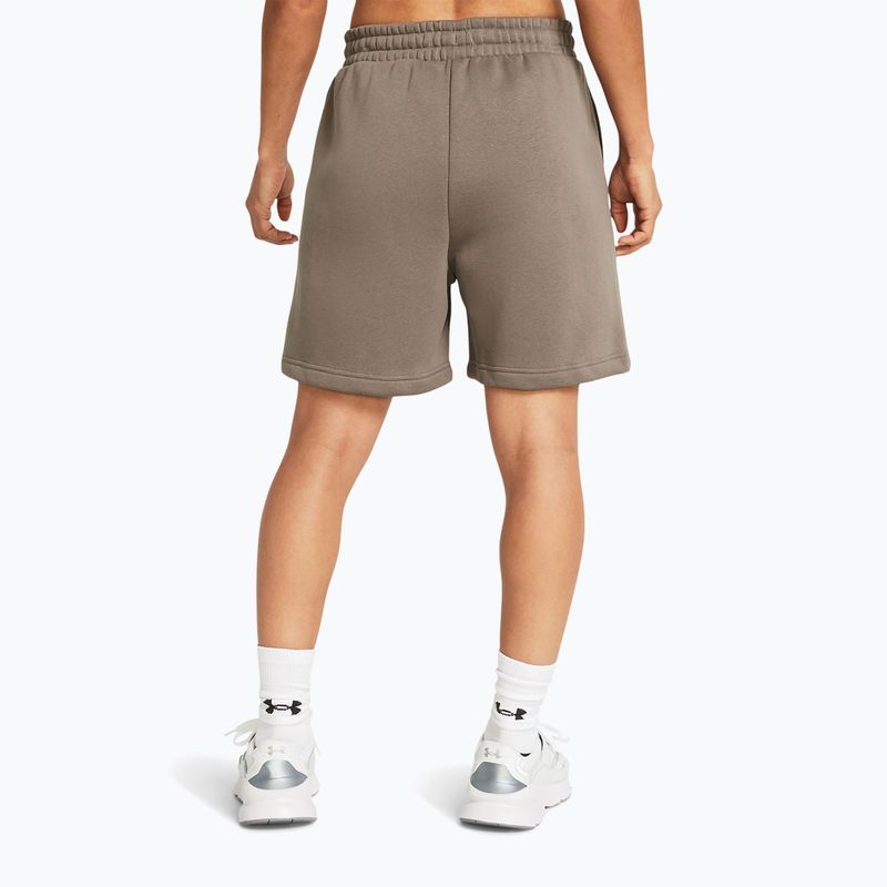 Under Armour Damen Shorts Essl Flc Relax BF taupe dusk/schwarz