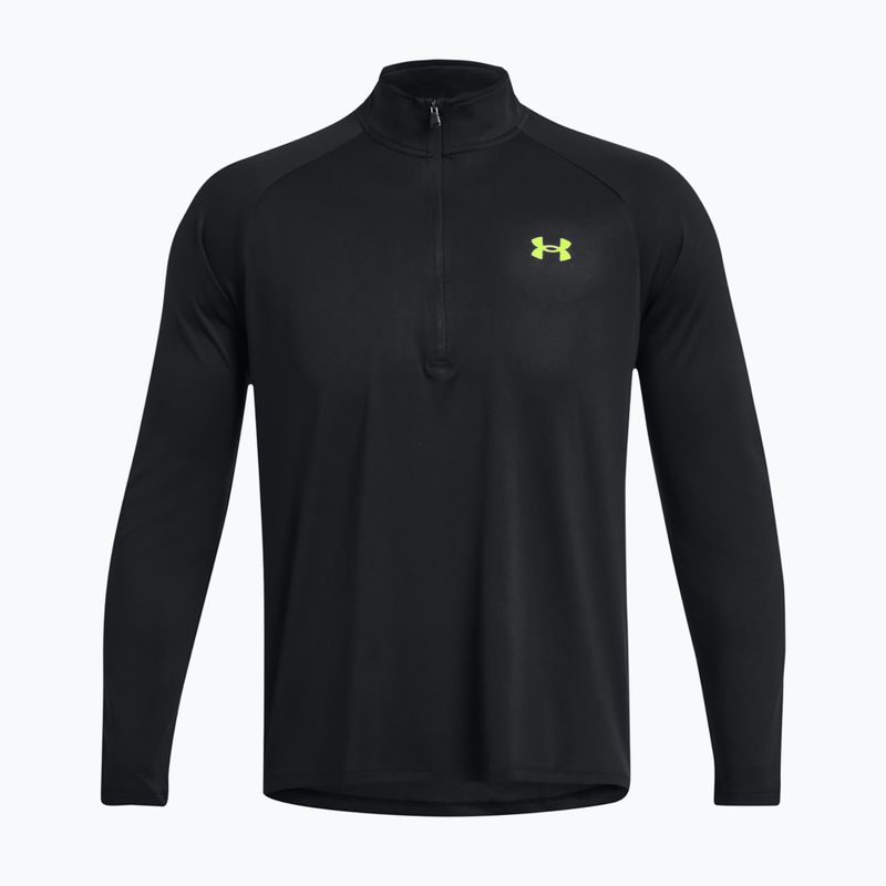 Männer unter Armour Tech 2.0 1/2 Zip schwarz / hohe vis gelbe Sweatshirt