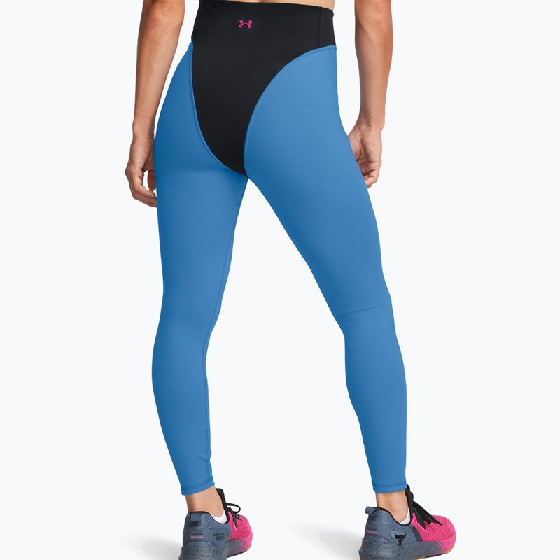 Women's Under Armour Projekt Rock LG Grind Knöchel Bein Training Leggings schwarz/viral blau/astro rosa 3