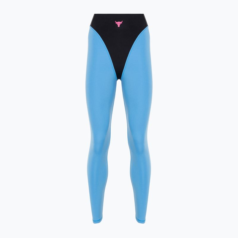 Women's Under Armour Projekt Rock LG Grind Knöchel Bein Training Leggings schwarz/viral blau/astro rosa 4