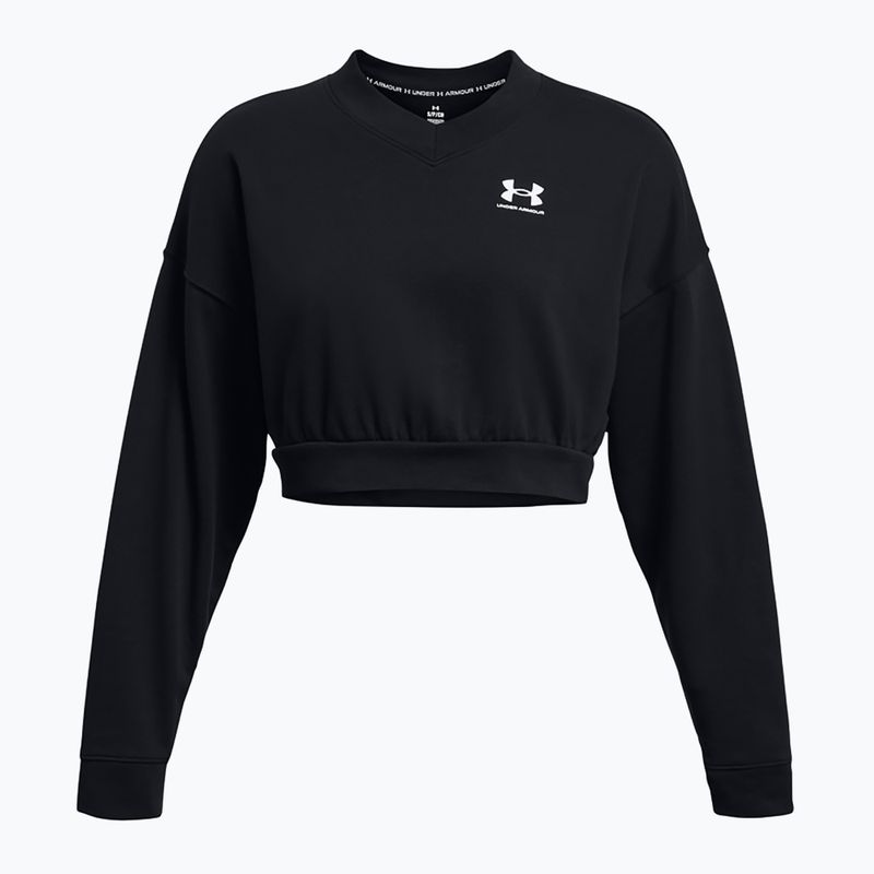 Under Armour Damen Trainingspullover Rival Terry Os Crop Crew schwarz/weiß 3