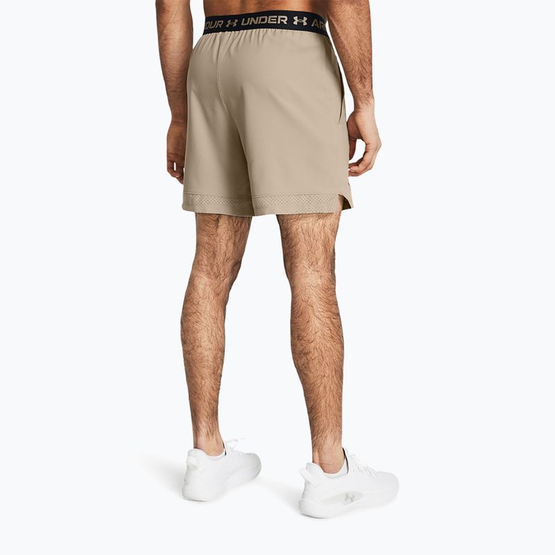 Herren Trainingsshorts Under Armour UA Vanish Woven 6in timberwolf taupe/schwarz 3