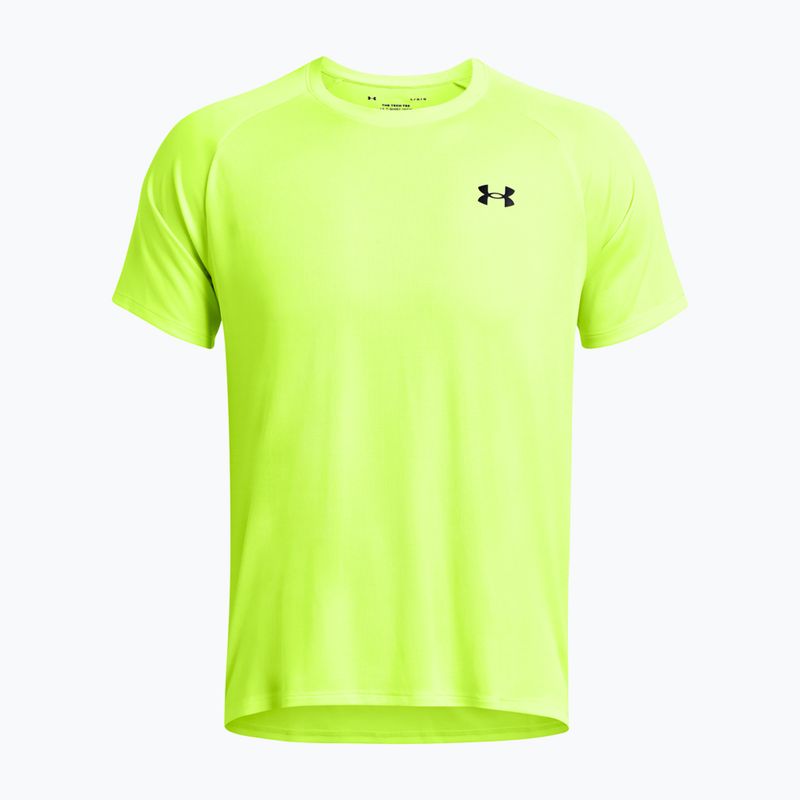 Herren Under Armour Tech Textured hohe visuelle Ausbildung T-Shirt gelb/schwarz 4