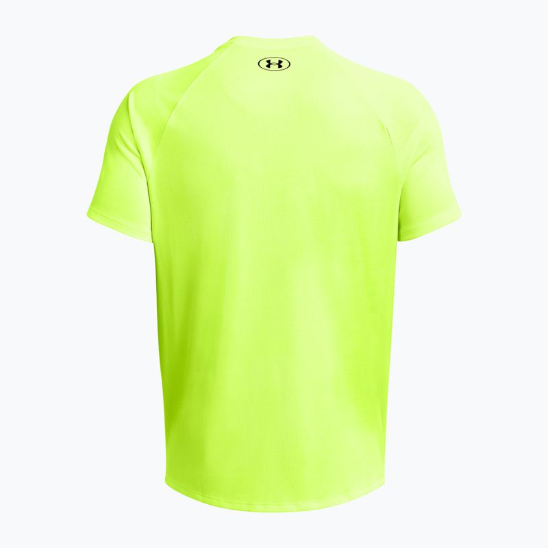 Herren Under Armour Tech Textured hohe visuelle Ausbildung T-Shirt gelb/schwarz 5