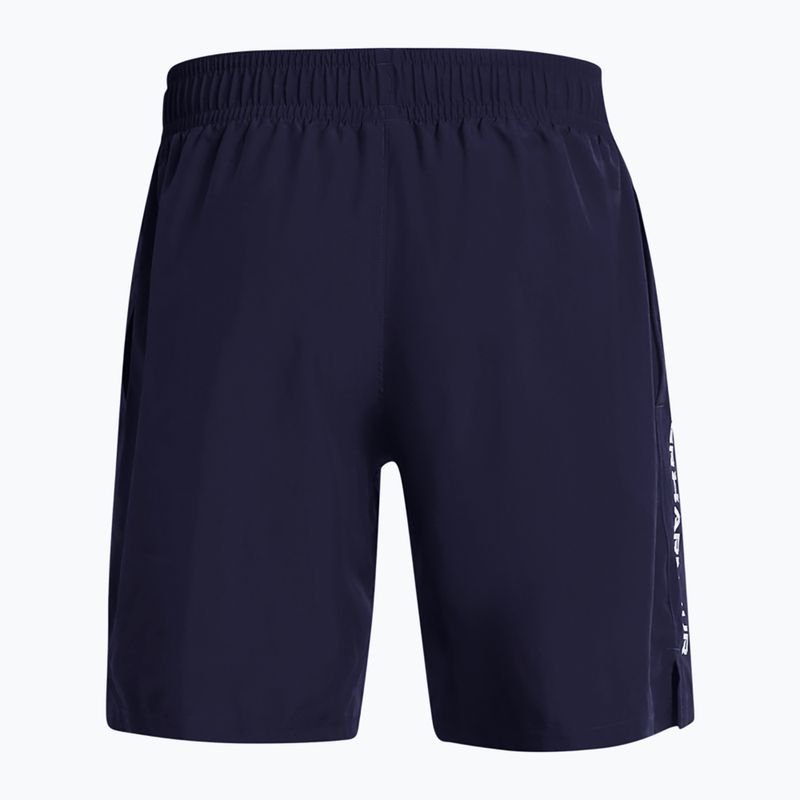Herren-Trainingsshorts Under Armour Tech Woven Wordmark midnight navy/white 2