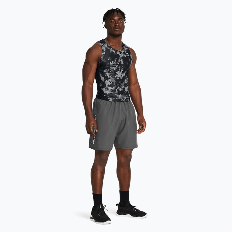 Trainingsshorts Herren Under Armour Woven Wordmark castlerock/white 2