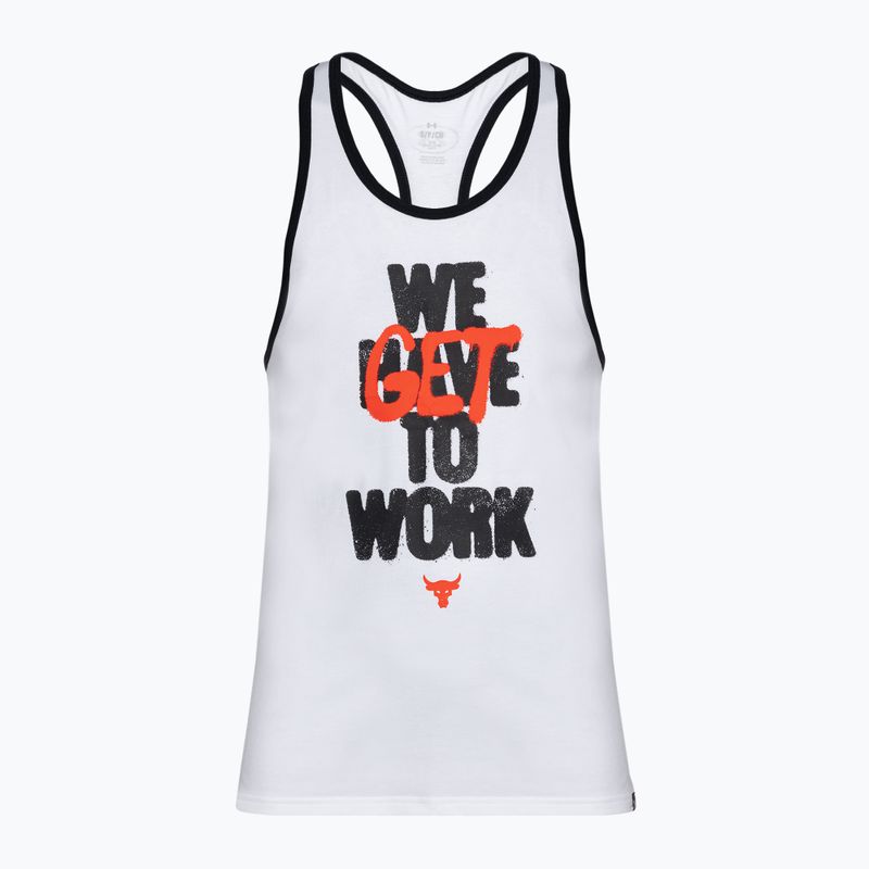 Unter Armour Projekt Rock Get To Work Tank weiß/schwarz/Phönix Feuer Männer Training Tank Top