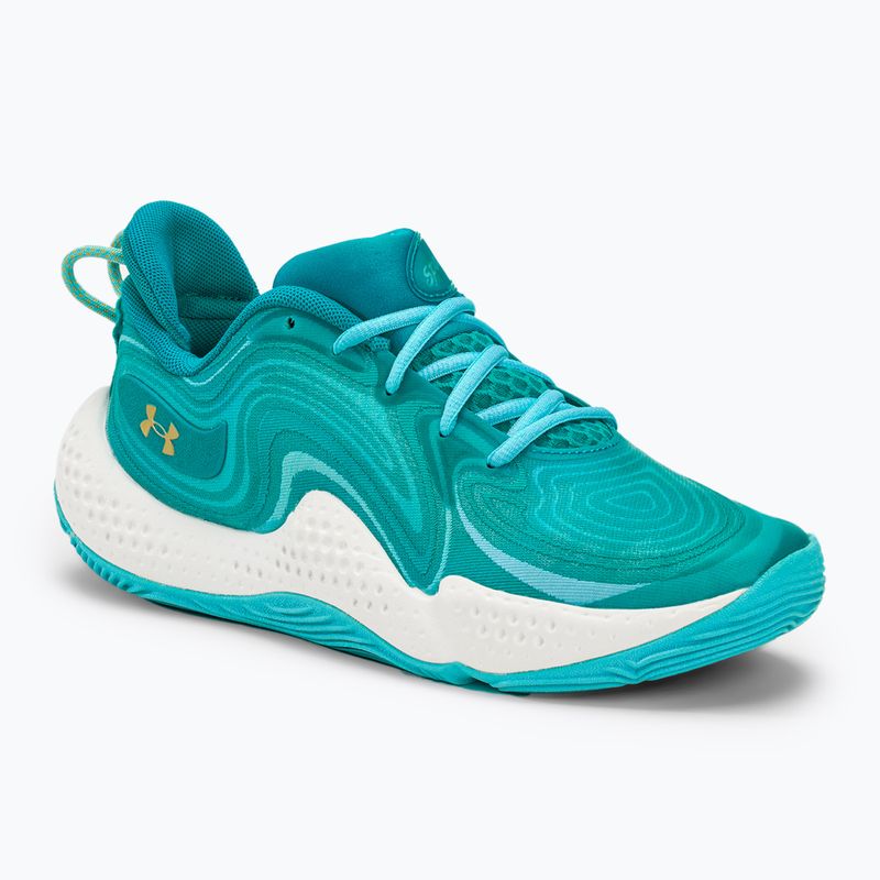 Under Armour Spawn 6 Schaltung teal / Himmel blau / weiß Basketball-Schuhe