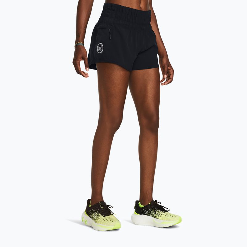 Under Armour Run Anywhere Damen Laufshorts schwarz/schwarz/weiß