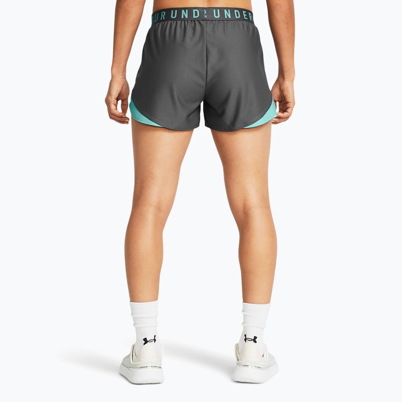 Under Armour Play Up 3.0 Damen Shorts Castlerock/Radial Türkis/Radial Türkis 3